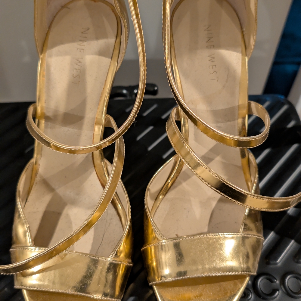 Nine West Gold Strappy Women's Sandals